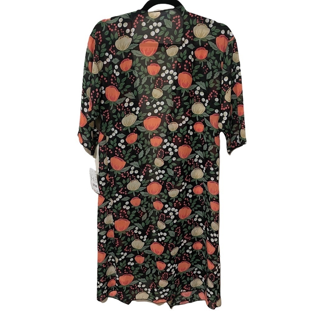 LuLaRoe‎ Shirley Kimono tulips small Sheer Open cardigan spring summer floral